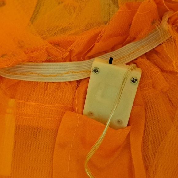 New LED Light-Up 3-Layered Tulle Festival Tutu Skirt in Orange - Picture 6 of 7